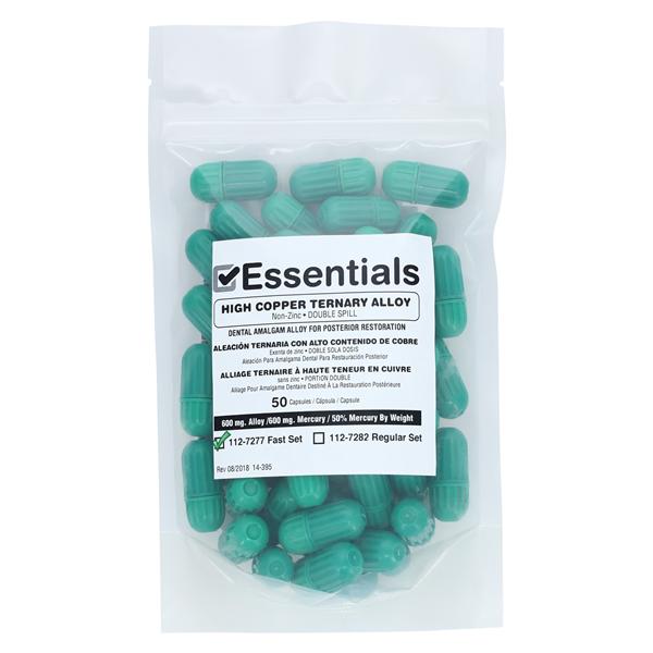 Essentials Alloy Capsules Double Spill Fast Set 50/Pk