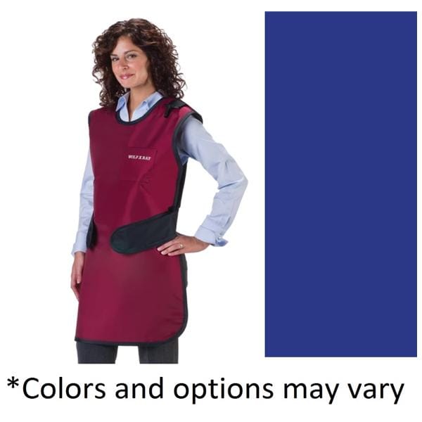 Easy Wrap X-Ray Apron Royal Blue Unisex Standard Lead 24x42" 0.5mm Lead Ea