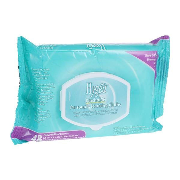 Hygea Personal Cleansing Cloths Light Fresh Scent Disposable 5.3x6.8" 48/Pk, 12 PK/CA