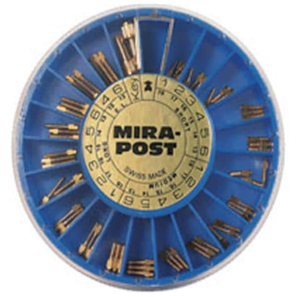MiraPost Screw Posts Gold Plated Long 1.35 mm 12/Pk