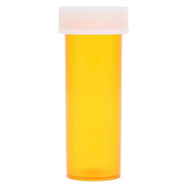 Medicine Vial Plastic 6 Dram Amber Reusable 600/Ca