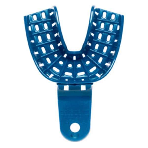 President Disposable Double Arch Impression Tray Perforated 6 Small Lower 12/Bg
