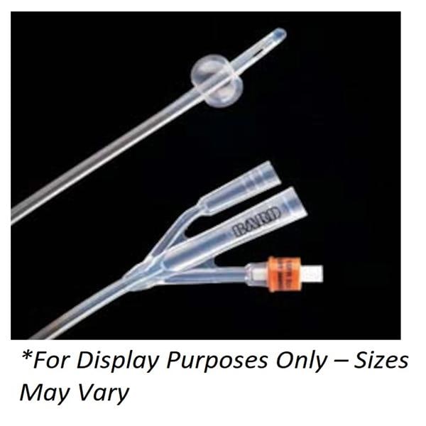 Lubri-Sil 2-Way Foley Catheter Coude Tip 100% Silicone/Hydrogel Coating 14Fr 5cc