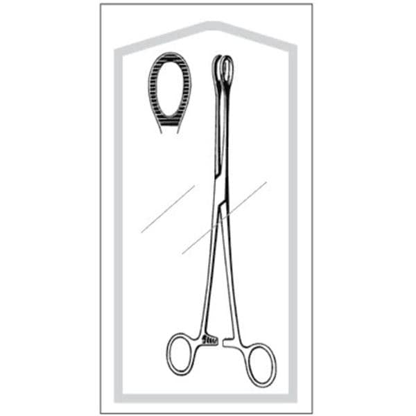 Econo Foerster Sponge Forcep Straight 9-1/2" Stainless Steel 50/Ca
