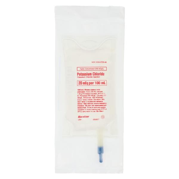 Potassium Chloride Injection 100mL Bag 100mL 24/Package