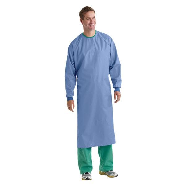 Blockade AngelStat Surgical Gown 99% Plstr/1% Crbn X Large Ceil Blue 12/Ca
