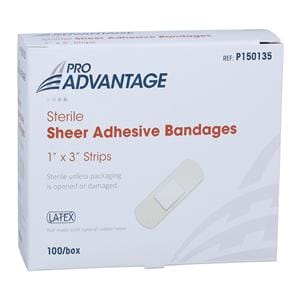 Pro-Advantage Adhesive Bandage Sheer 1x3" Tan Sterile 100/Bx