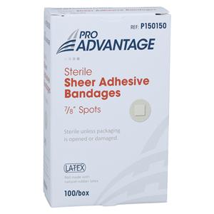 Pro-Advantage Adhesive Bandage Sheer 7/8" Tan Sterile 100/Bx, 12 BX/CA