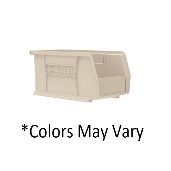 AkroBins Storage Bin Stone Polymer With Label Holder 10-7/8x5-1/2x5" 12/Ca