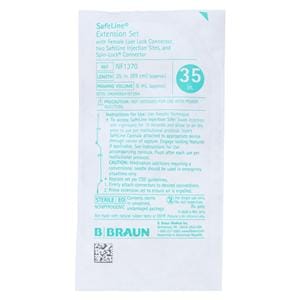 IV Extension Set Needleless 35" 2 Sfln Splt Sptm Inj Sits: 28", 6" F LL/M 50/Ca