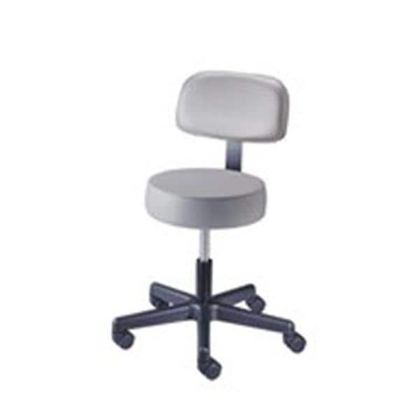 Stool Exam Value Plus Alabaster Casters Adjustable Backrest 5 Leg Ea