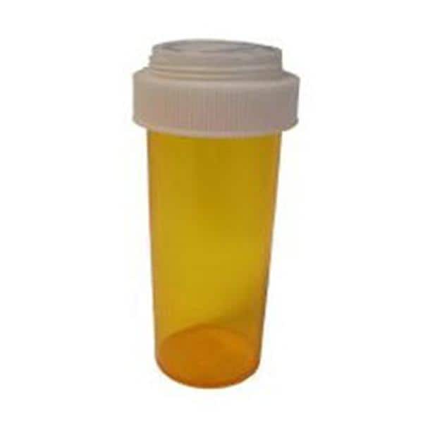Medicine Vial Plastic 16 Dram Amber Reusable 240/Ca