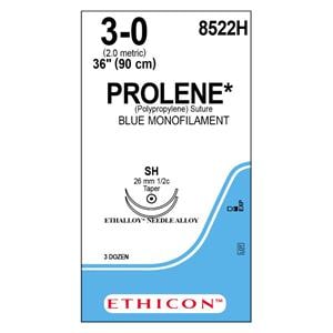 Prolene Suture 3-0 36" Polypropylene Monofilament SH Blue 36/Bx