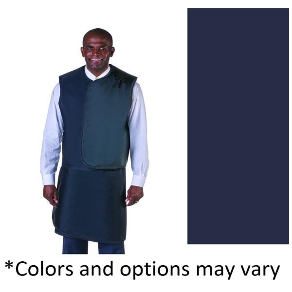 X-Ray Apron/Vest Navy Blue Wrap-Around 26x35" Lg Ld-Fr/.5 Eqvlnc W/ Thyrd Clr Ea