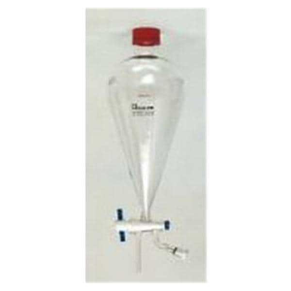 VentSep Separatory Funnel Glass Clear 2000mL Ea