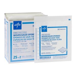 Woven Cotton Gauze Sponge 4x4" 12 Ply Sterile USP Type VII LF