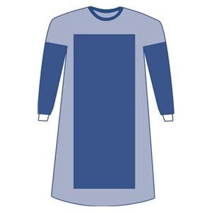 Eclipse Surgical Gown AAMI Level 4 Rnfrcd Poly / SMS 2XL/XL Blue 18/Ca