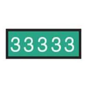 ColorTrack Instrument ID Tape White Numbers/Emerald Green 8-1/2x11" Dsp Ea