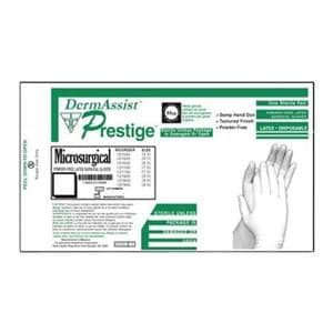 DermAssist Prestige Latex Surgical Gloves 7.5 Natural 100Pr/Ca