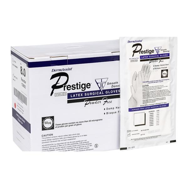 DermAssist Prestige DHD Latex Surgical Gloves 8.5 Natural 200Pr/Ca