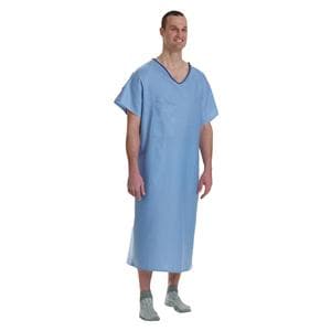 IV Gown Adult One Size Solid Blue 72/Ca