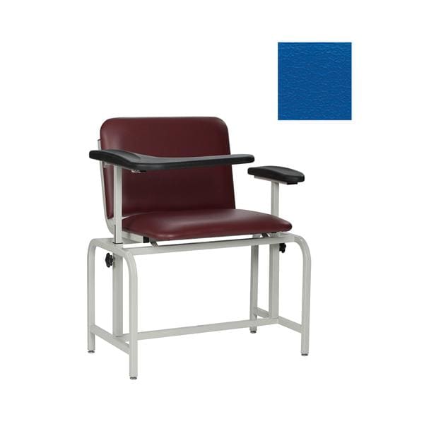 Blood Draw Chair Royal Blue Steel 450lb Capacity Ea