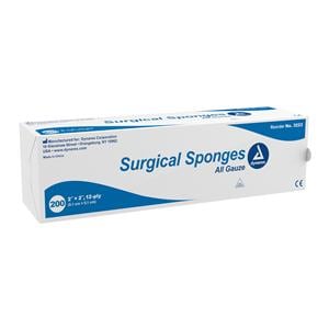 100% Cotton Gauze Sponge 2x2" 12 Ply Non-Sterile LF