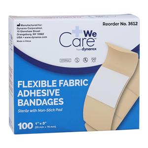 Adhesive Bandage Woven Fabric 1x3" Tan Sterile 100/Bx