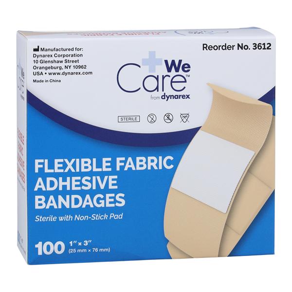 Adhesive Bandage Woven Fabric 1x3" Tan Sterile 100/Bx