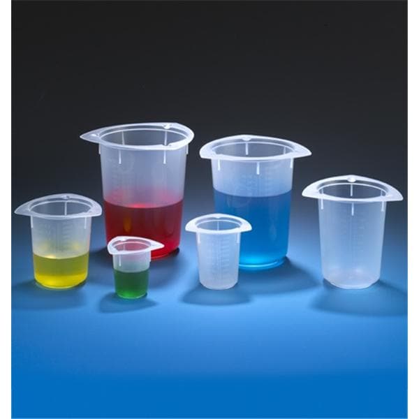 Graduated Beaker Polypropylene Clear 400mL 100/Ca