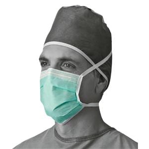 Tie On Mask Not ASTM Rated Anti-Fog Green 300/Ca