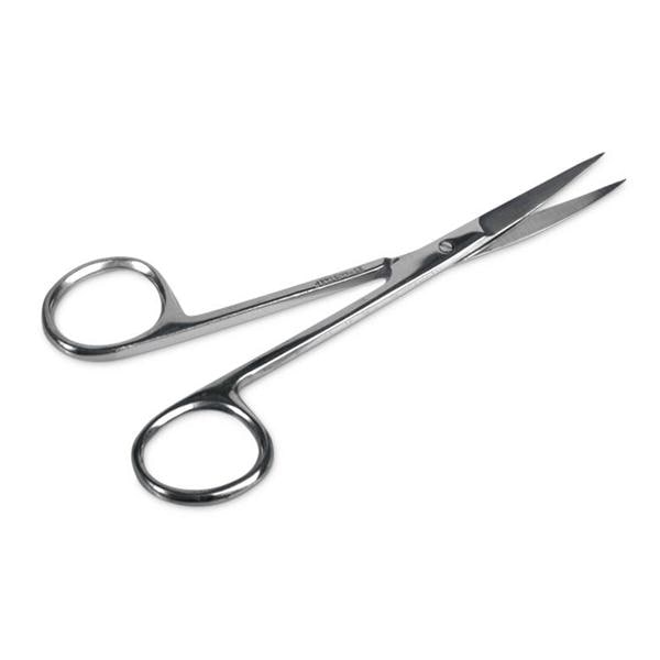 Iris Scissors Straight 4-1/2" Stainless Steel Disposable 12/Bx