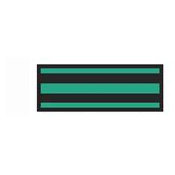ColorTrack Instrument ID Tape Black/Kelly Green Stripe 8-1/2x11" Disposable Ea