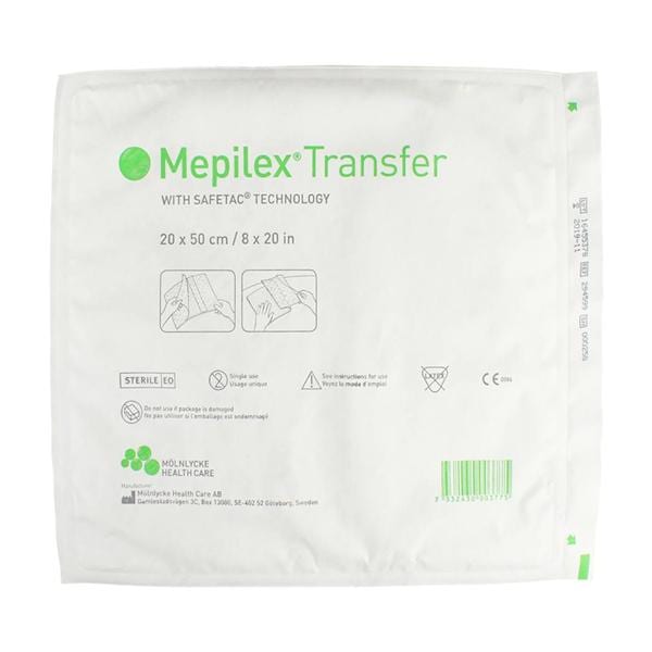 Mepilex Transfer Foam IV Dressing 8x20" Sterile Non-Adherent Adhesive Wt Abs LF