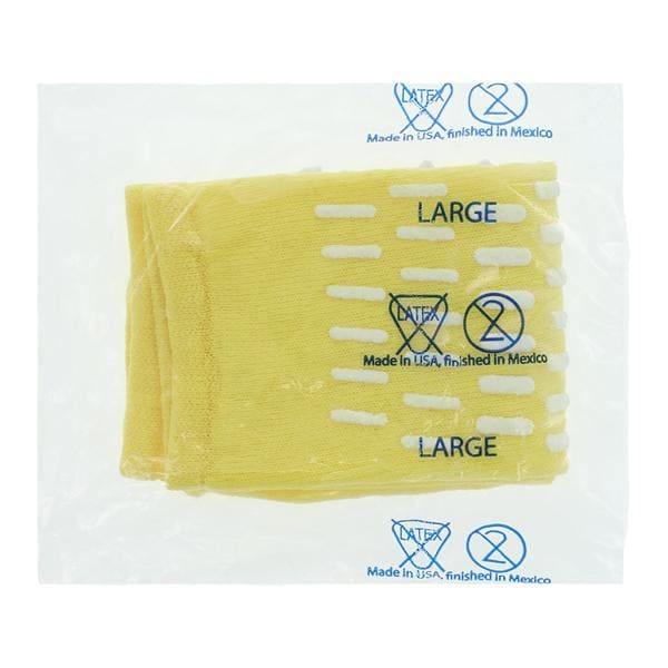 Confetti-Treads Patient Slippers Cotton / Nylon Yellow Large Reusable 48Pr/Ca