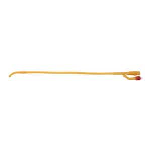 Lubricath 2-Way Foley Catheter Medium Coude Olive Tip Latex 18Fr 5cc