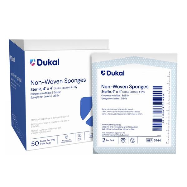 Clinisorb Rayon/Polyester Blend Gauze Sponge 4x4" 4 Ply Sterile Non-Woven LF, 12 BX/CA