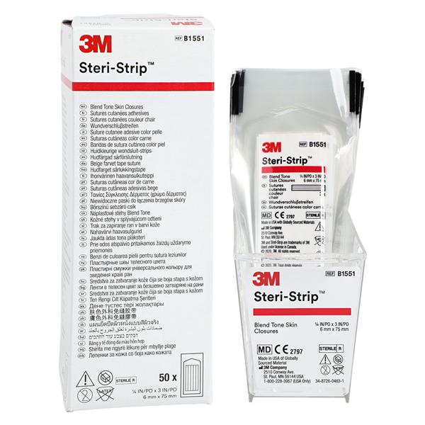 Steri-Strip Skin Closure Strip 1/4x3" Blend Tone 50/Bx
