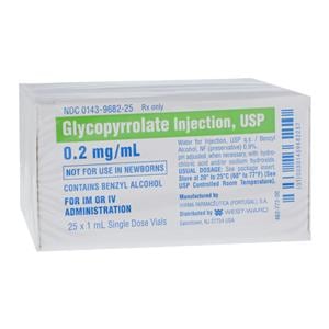 Glycopyrrolate Injection 0.2mg/mL SDV 1mL 25/Package