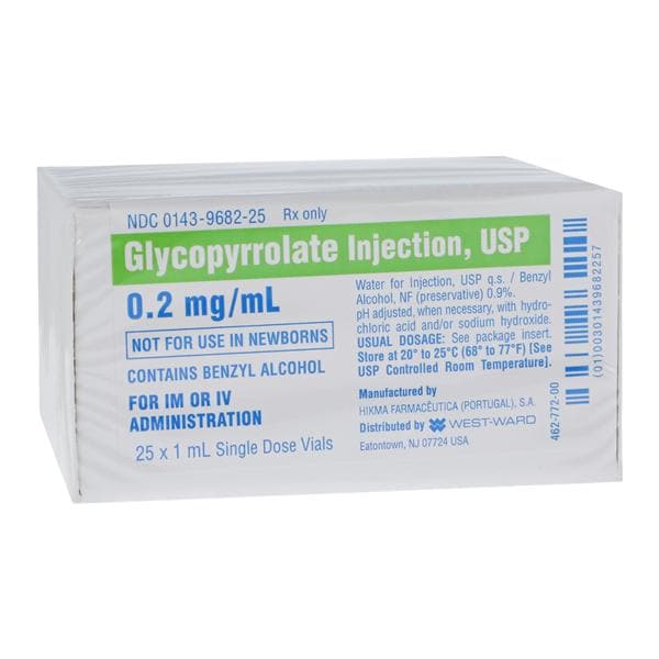 Glycopyrrolate Injection 0.2mg/mL SDV 1mL 25/Package