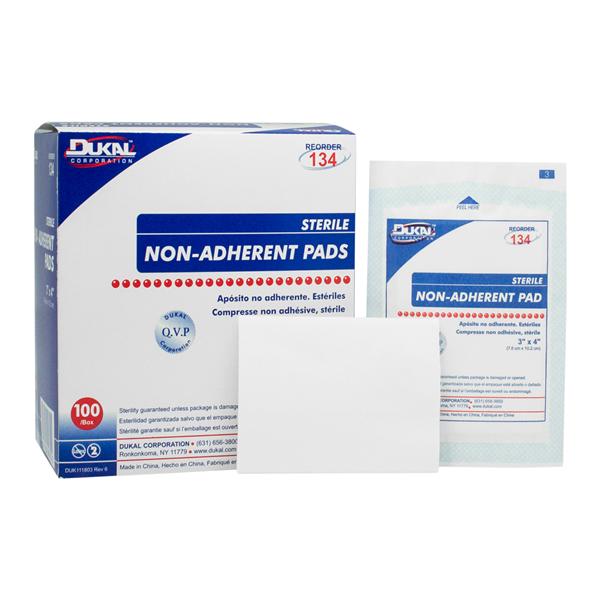 Cotton Pad 3x4" Sterile Non-Adherent White Absorbent LF