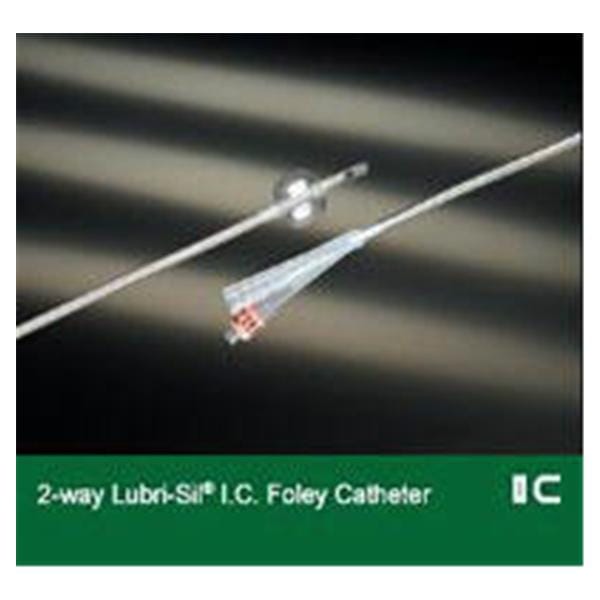 Catheter Foley Lubri-Sil 20Fr 5cc Standard Round Tip Hydrogel Coated 2-Way 12/Ca
