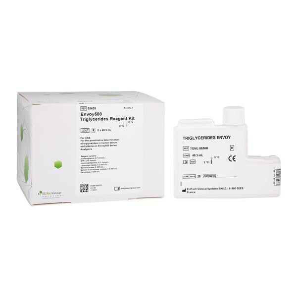 Envoy 500 Triglyceride Reagent Test Kit 8x45mL 1200 Count Ea