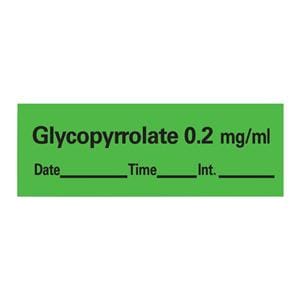 Anesthesia Tape DTI Glycopyrrolate 0.2mg/ml Green 1/2x500" 1/Rl