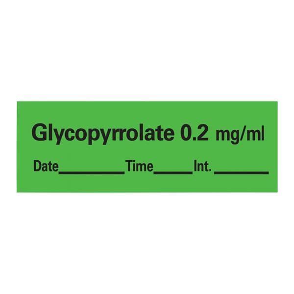 Anesthesia Tape DTI Glycopyrrolate 0.2mg/ml Green 1/2x500" 1/Rl