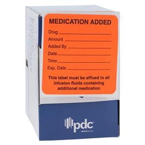 Label Paper Medication Added Fluorescent Red 2-1/2x2-1/2" 500/Rl