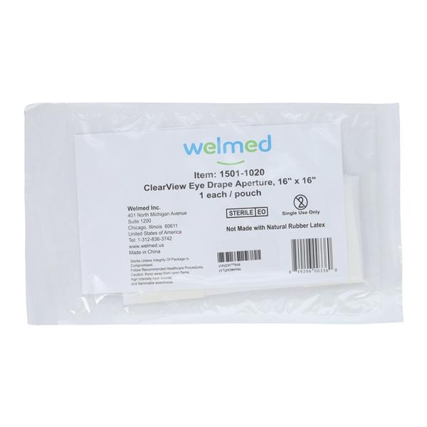 Clearview 16x16" Sterile Surgical Drape Fenestrated