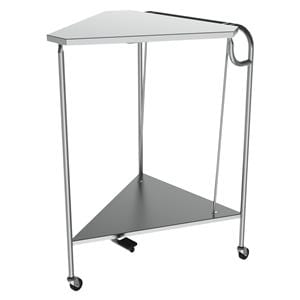 Linen Lid Triangular Stainless Steel Hamper 35x78-5/8