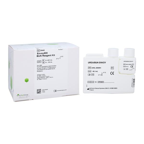 Envoy 500 BUN: Blood Urea Nitrogen Test Kit R1:8x36/R2:8x9mL 1200 Count Ea