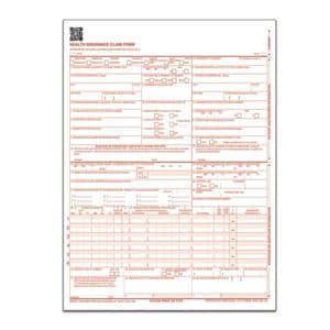 Laser CMS Claim Forms w/o Sensor Bar 8.5 in x 11 in 500/Pack 500/Pk
